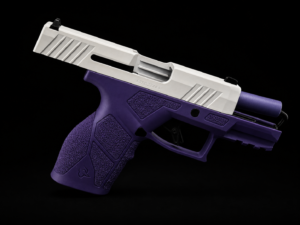 Crushed Orchid and White Cerakoted Taurus GX4
